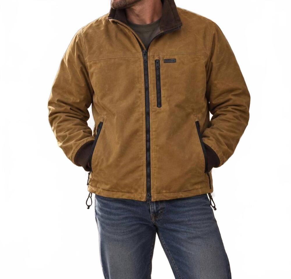 NEW FILSON tin cloth primaloft jacket in dark tan 2